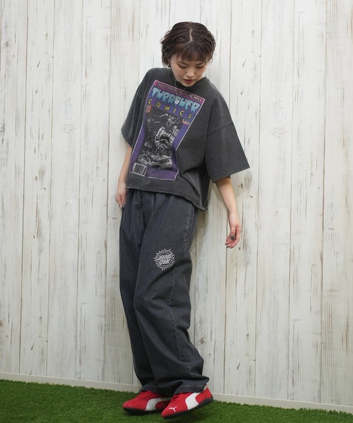 SANTA CRUZ（サンタクルーズ）の「SANTACRUZ/サンタクルーズ イージーパンツ 502251531（デニムパンツ・レディース・インディゴブルー/ベージュ/ケミカルウォッシュ/ブラック×ホワイト/ブラック系その他/ワンウォッシュ・M/L）」の15枚目の写真