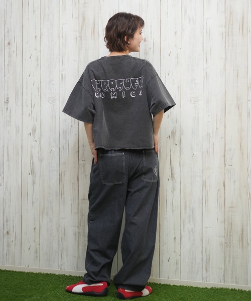 SANTA CRUZ（サンタクルーズ）の「SANTACRUZ/サンタクルーズ イージーパンツ 502251531（デニムパンツ・レディース・インディゴブルー/ベージュ/ケミカルウォッシュ/ブラック×ホワイト/ブラック系その他/ワンウォッシュ・M/L）」の17枚目の写真