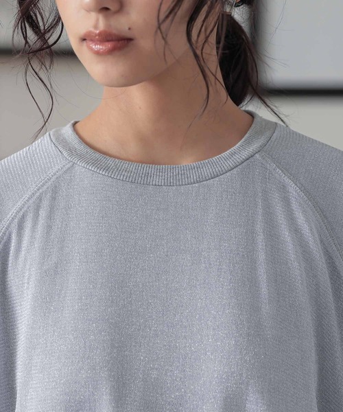 n'OrLABEL（ノアールレーベル）の「『ラメチュールスウェット』（スウェット・レディース・ネイビー/杢グレー/イエロー・FREE）」の13枚目の写真