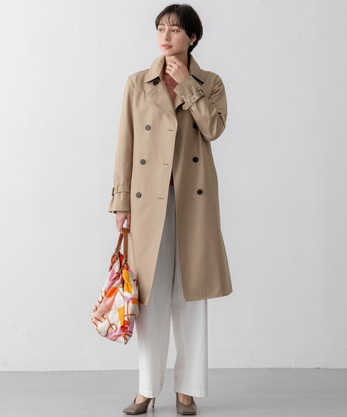 23区（ニジュウサンク）の「エアータンブラー TCギャバジン ロング トレンチコート（トレンチコート・レディース・黄土色系/ネイビー系/ベージュ系・36/42/40/38）」の5枚目の写真