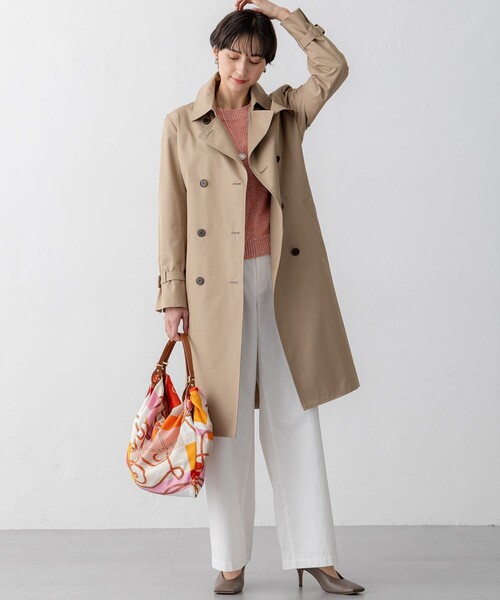 23区（ニジュウサンク）の「エアータンブラー TCギャバジン ロング トレンチコート（トレンチコート・レディース・黄土色系/ネイビー系/ベージュ系・36/42/40/38）」の6枚目の写真