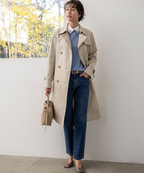 23区（ニジュウサンク）の「エアータンブラー TCギャバジン ロング トレンチコート（トレンチコート・レディース・黄土色系/ネイビー系/ベージュ系・36/42/40/38）」の20枚目の写真