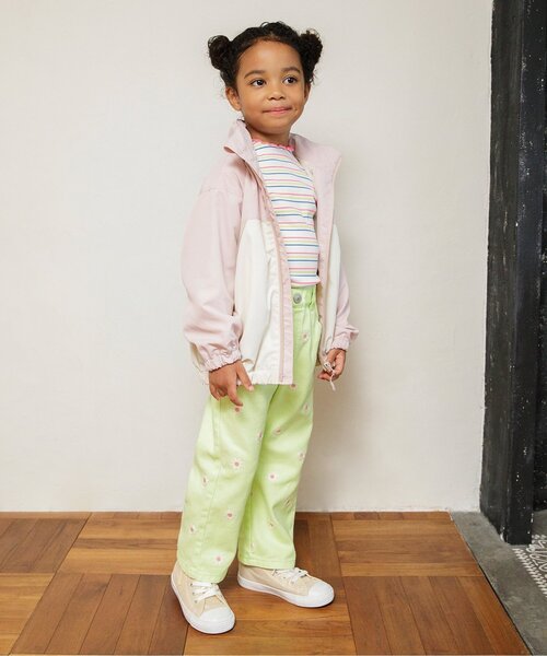 BREEZE（ブリーズ）の「【リンク/ジュニア対応】ボーダーリブロンT（Tシャツ/カットソー・キッズ・ブラック/オフホワイト/グリーン/ピンク・80/90/100/110/120/130/140）」の9枚目の写真