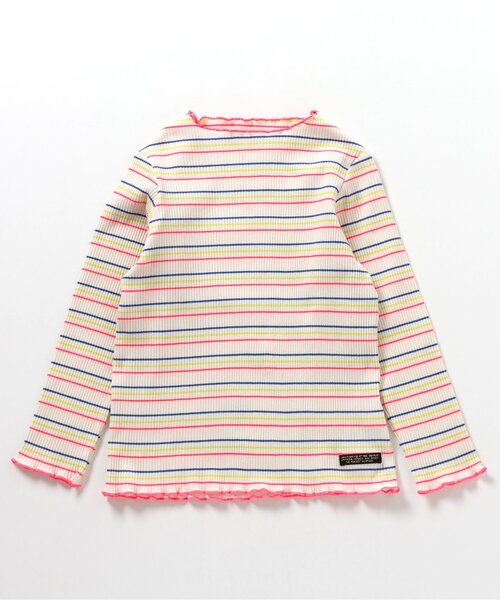 BREEZE（ブリーズ）の「【リンク/ジュニア対応】ボーダーリブロンT（Tシャツ/カットソー・キッズ・ブラック/オフホワイト/グリーン/ピンク・80/90/100/110/120/130/140）」の15枚目の写真