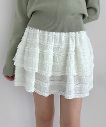 Heather | レースフリルミニスカート　319845(スカート)