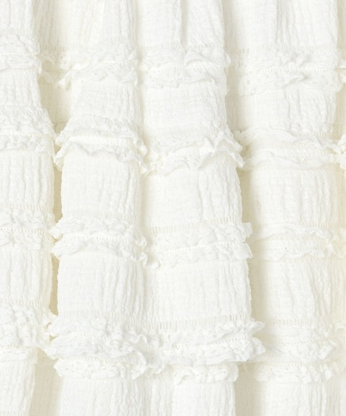 Heather（ヘザー）の「レースフリルミニスカート　319845（スカート・レディース・オフホワイト/ブラック・FREE）」の9枚目の写真