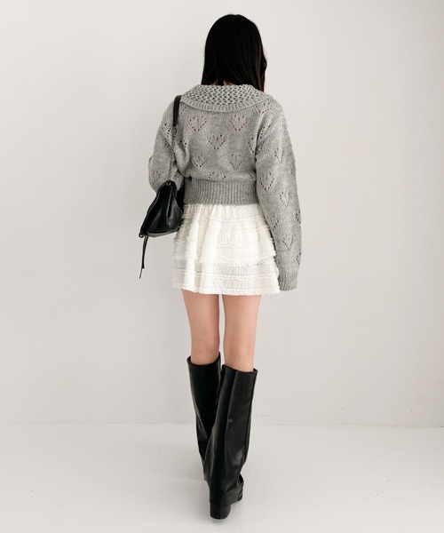 Heather（ヘザー）の「レースフリルミニスカート　319845（スカート・レディース・オフホワイト/ブラック・FREE）」の22枚目の写真