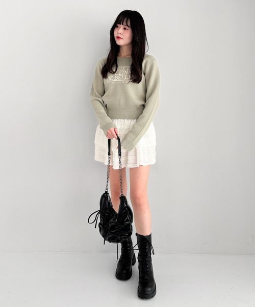 Heather（ヘザー）の「レースフリルミニスカート　319845（スカート・レディース・オフホワイト/ブラック・FREE）」の15枚目の写真