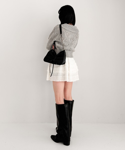 Heather（ヘザー）の「レースフリルミニスカート　319845（スカート・レディース・オフホワイト/ブラック・FREE）」の21枚目の写真