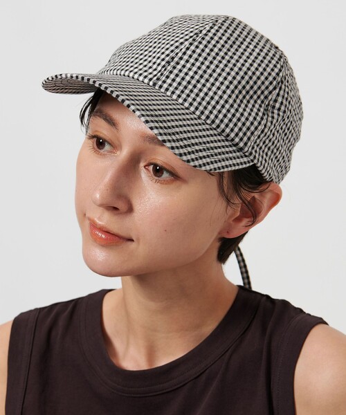 UNITED ARROWS(ユナイテッドアローズ)の「ギンガムチェック キャップ UV(キャップ・レディース・オリーブ/マスタード/ブラック・FREE)」の2枚目の写真