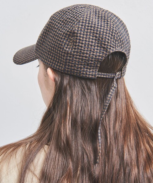 UNITED ARROWS(ユナイテッドアローズ)の「ギンガムチェック キャップ UV(キャップ・レディース・オリーブ/マスタード/ブラック・FREE)」の9枚目の写真