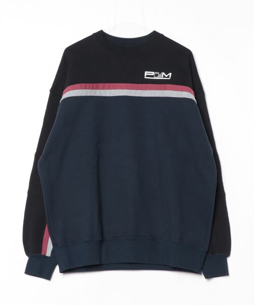 PHENOMENON（フェノメノン）の「P+M トリコロール スウェット（スウェット・メンズ・ブラック/ネイビー・ONE SIZE/X-LARGE/MEDIUM/SMALL/LARGE）」の2枚目の写真
