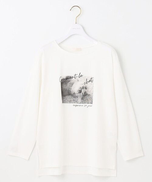 ANY SIS(エニィスィス)の「【貴島明日香さんコラボ】チュールレイニャード猫 Tシャツ(Tシャツ/カットソー・レディース・アイボリー系/ライトグレー系・4)」の20枚目の写真