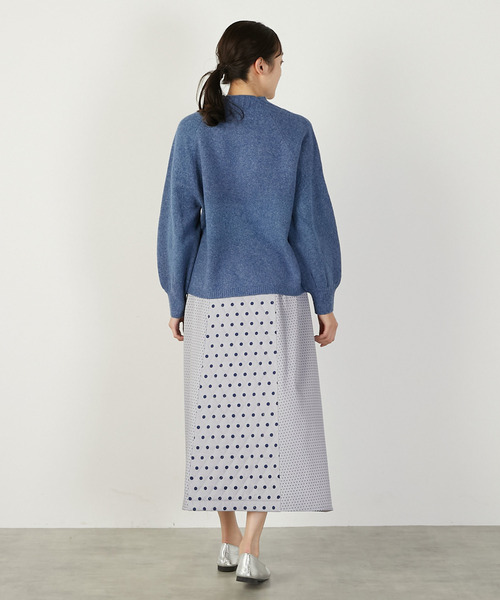 MELROSE claire（メルローズ クレール）の「【ドット切替キルティングスカート】（スカート・レディース・ブラック/ライトグレー・FREE）」の9枚目の写真