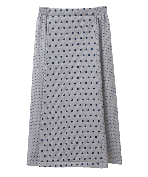 MELROSE claire（メルローズ クレール）の「【ドット切替キルティングスカート】（スカート・レディース・ブラック/ライトグレー・FREE）」の10枚目の写真