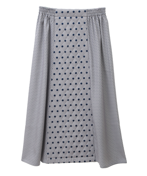 MELROSE claire（メルローズ クレール）の「【ドット切替キルティングスカート】（スカート・レディース・ブラック/ライトグレー・FREE）」の11枚目の写真