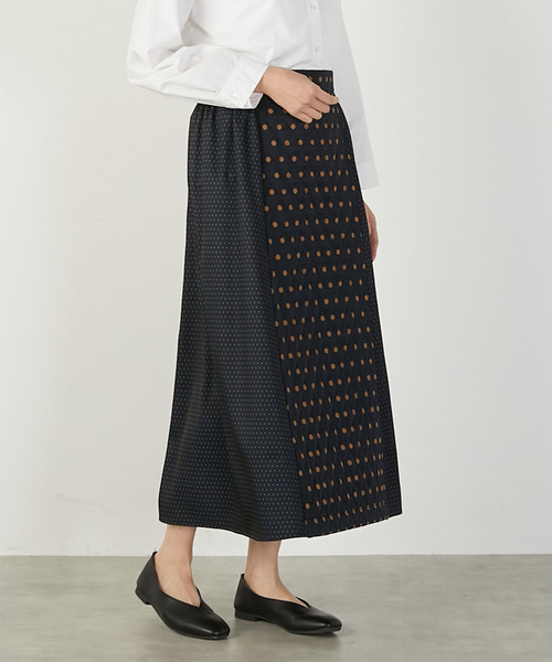 MELROSE claire（メルローズ クレール）の「【ドット切替キルティングスカート】（スカート・レディース・ブラック/ライトグレー・FREE）」の17枚目の写真
