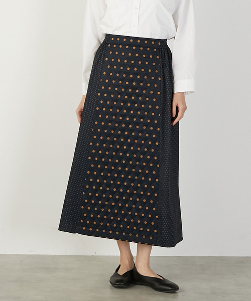 MELROSE claire（メルローズ クレール）の「【ドット切替キルティングスカート】（スカート・レディース・ブラック/ライトグレー・FREE）」の18枚目の写真