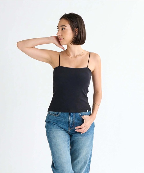 ROXY(ロキシー)の「MY DAILY ROUTINE /ロキシーカップ付きスパゲッティストラップキャミ(キャミソール・レディース・ブラック/ホワイト・SMALL/MEDIUM/LARGE)」の7枚目の写真