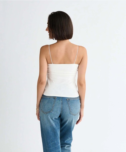 ROXY(ロキシー)の「MY DAILY ROUTINE /ロキシーカップ付きスパゲッティストラップキャミ(キャミソール・レディース・ブラック/ホワイト・SMALL/MEDIUM/LARGE)」の3枚目の写真