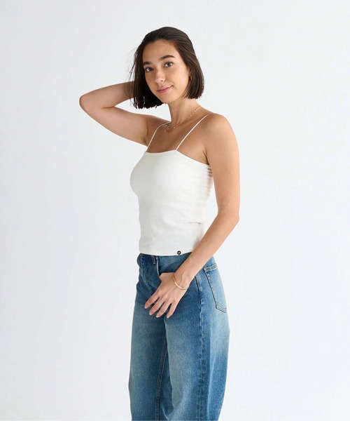 ROXY(ロキシー)の「MY DAILY ROUTINE /ロキシーカップ付きスパゲッティストラップキャミ(キャミソール・レディース・ブラック/ホワイト・SMALL/MEDIUM/LARGE)」の4枚目の写真
