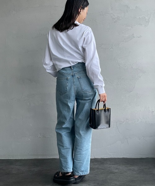 LACOSTE（ラコステ）の「[LACOSTE/ラコステ] ワンポイントロゴ クルーネックロンT（Tシャツ/カットソー・レディース・ブラック/ネイビー/ホワイト/オフホワイト/サックスブルー/オリーブ/ベージュ・2/4/3/5）」の21枚目の写真