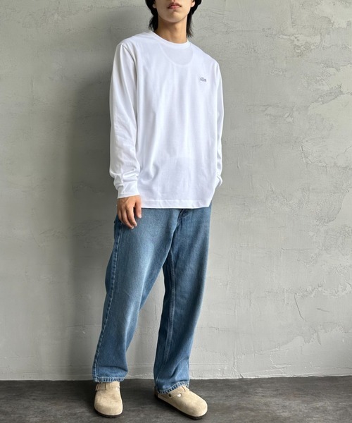 LACOSTE（ラコステ）の「[LACOSTE/ラコステ] ワンポイントロゴ クルーネックロンT（Tシャツ/カットソー・レディース・ブラック/ネイビー/ホワイト/オフホワイト/サックスブルー/オリーブ/ベージュ・2/4/3/5）」の10枚目の写真