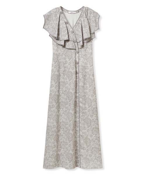 SNIDEL ラッフルカラーワンピース　グレー SNIDEL｜ラッフルカラーワンピース | Rakuten Fashion(楽天