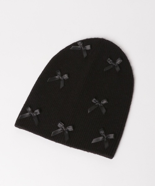 GLOBAL WORK（グローバルワーク）の「洗えるリボンニットワッチ/キッズ/290836（ニットキャップ/ビーニー・キッズ・グレー/ブラック・FREE）」の2枚目の写真