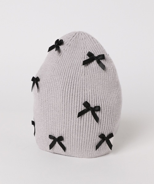 GLOBAL WORK（グローバルワーク）の「洗えるリボンニットワッチ/キッズ/290836（ニットキャップ/ビーニー・キッズ・グレー/ブラック・FREE）」の5枚目の写真