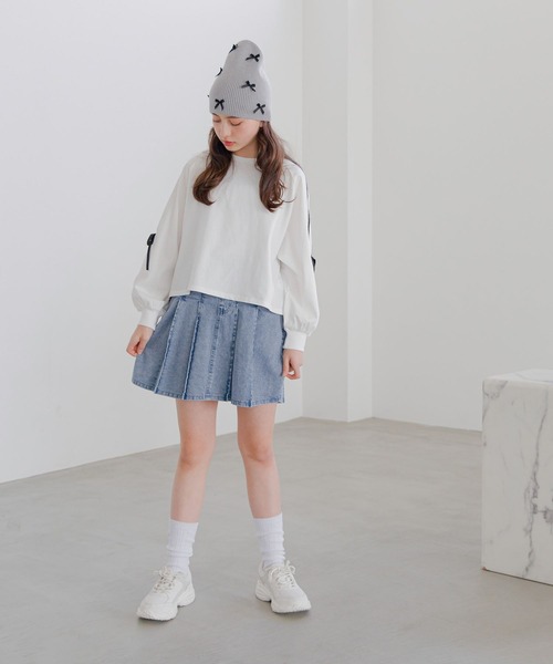 GLOBAL WORK（グローバルワーク）の「洗えるリボンニットワッチ/キッズ/290836（ニットキャップ/ビーニー・キッズ・グレー/ブラック・FREE）」の16枚目の写真