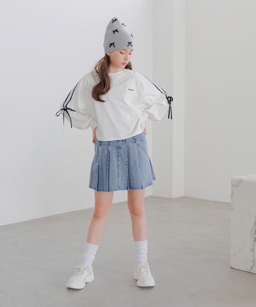 GLOBAL WORK（グローバルワーク）の「洗えるリボンニットワッチ/キッズ/290836（ニットキャップ/ビーニー・キッズ・グレー/ブラック・FREE）」の17枚目の写真