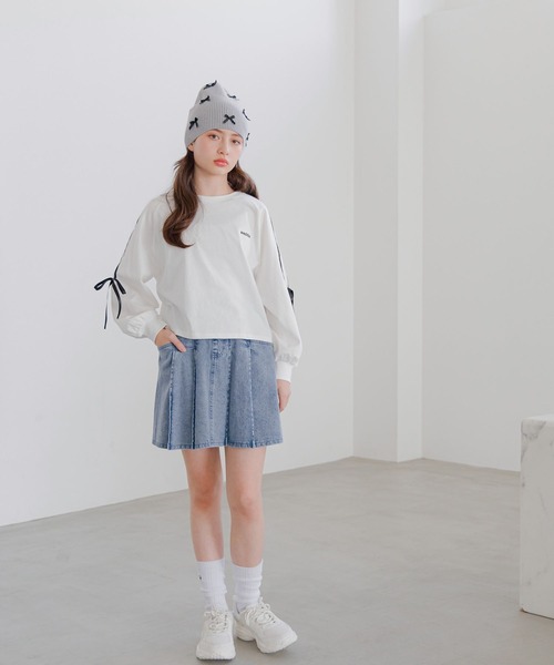 GLOBAL WORK（グローバルワーク）の「洗えるリボンニットワッチ/キッズ/290836（ニットキャップ/ビーニー・キッズ・グレー/ブラック・FREE）」の18枚目の写真