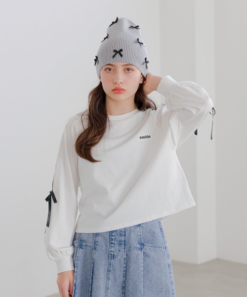 GLOBAL WORK（グローバルワーク）の「洗えるリボンニットワッチ/キッズ/290836（ニットキャップ/ビーニー・キッズ・グレー/ブラック・FREE）」の19枚目の写真