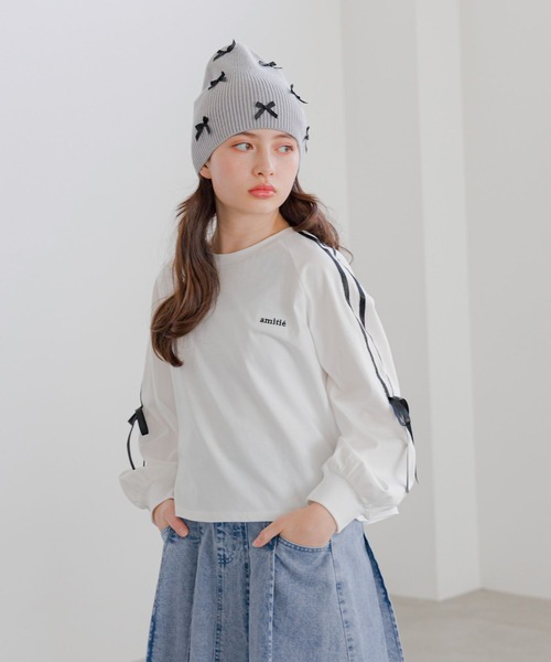 GLOBAL WORK（グローバルワーク）の「洗えるリボンニットワッチ/キッズ/290836（ニットキャップ/ビーニー・キッズ・グレー/ブラック・FREE）」の20枚目の写真