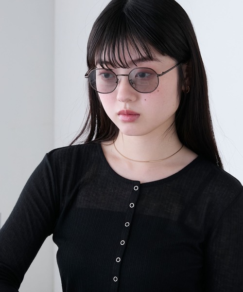 forksy.(フォルクシー)の「【forksy.】ボストンタイプ UV PROTECT サングラス(メガネ・レディース・ゴールド/ブラウン/ライトグレー/ライトブラウン・FREE)」の17枚目の写真