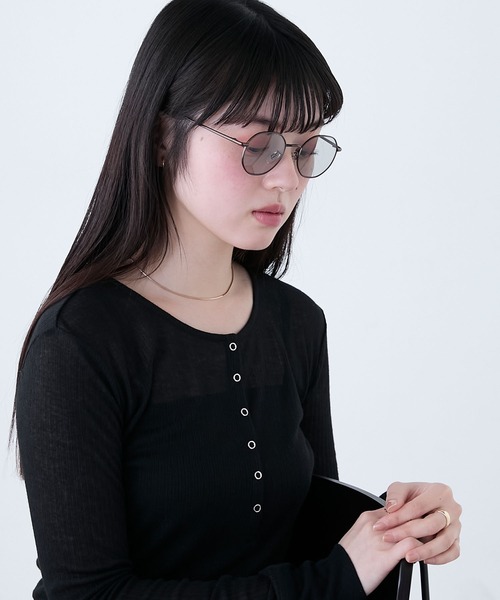 forksy.(フォルクシー)の「【forksy.】ボストンタイプ UV PROTECT サングラス(メガネ・レディース・ゴールド/ブラウン/ライトグレー/ライトブラウン・FREE)」の18枚目の写真