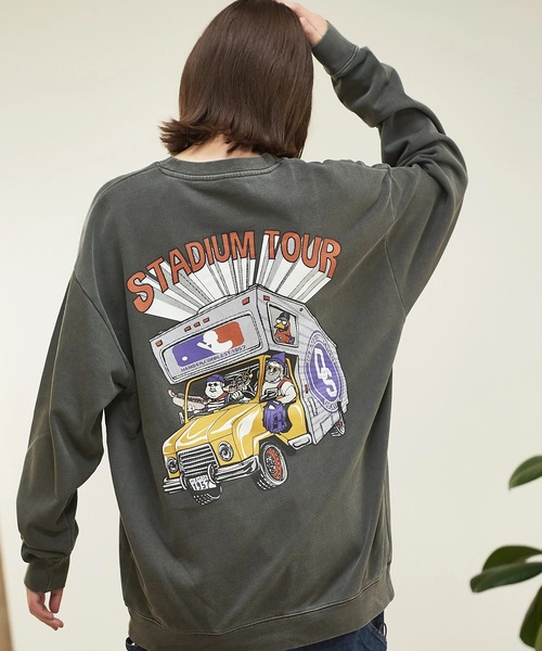 go slow caravan(ゴースローキャラバン)の「Duckster/ダックスター ピグメント クルースウェット(STADIUM TOUR)(スウェット・メンズ・ブラック/オートミール/ブルー系その他・MEDIUM/LARGE/X-LARGE)」の2枚目の写真
