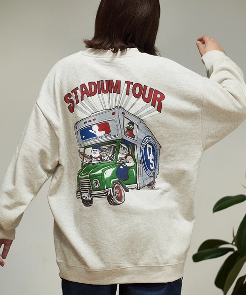 go slow caravan(ゴースローキャラバン)の「Duckster/ダックスター ピグメント クルースウェット(STADIUM TOUR)(スウェット・メンズ・ブラック/オートミール/ブルー系その他・MEDIUM/LARGE/X-LARGE)」の21枚目の写真