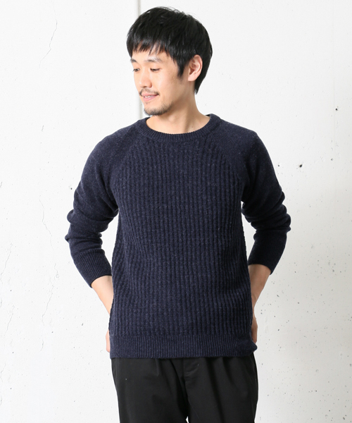 URBAN RESEARCH DOORS MENS(アーバンリサーチ ドアーズ メンズ)の「FORK&SPOON コットンウールクルーネックニット(ニット/セーター・メンズ・オフホワイト/チャコールグレー/ネイビー/キャメル・40/38)」の3枚目の写真