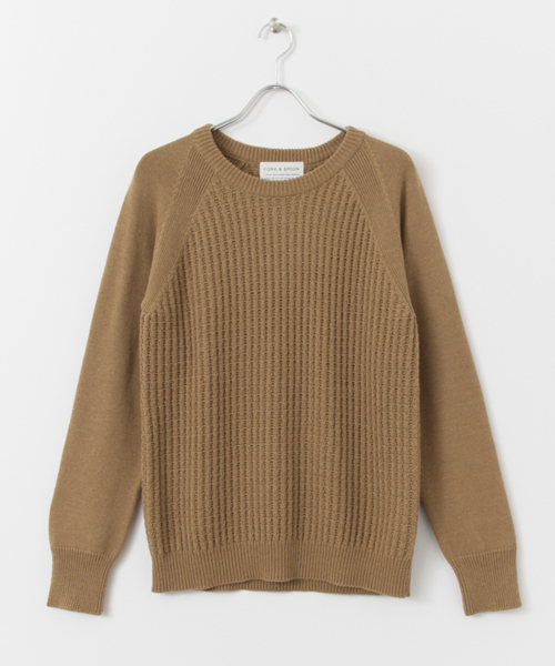 URBAN RESEARCH DOORS MENS(アーバンリサーチ ドアーズ メンズ)の「FORK&SPOON コットンウールクルーネックニット(ニット/セーター・メンズ・オフホワイト/チャコールグレー/ネイビー/キャメル・40/38)」の4枚目の写真