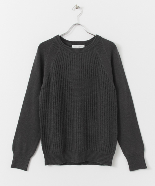 URBAN RESEARCH DOORS MENS(アーバンリサーチ ドアーズ メンズ)の「FORK&SPOON コットンウールクルーネックニット(ニット/セーター・メンズ・オフホワイト/チャコールグレー/ネイビー/キャメル・40/38)」の14枚目の写真