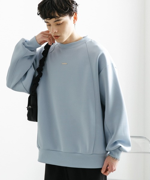 SENSE OF PLACE by URBAN RESEARCH（センスオブプレイスバイアーバンリサーチ）の「ポンチプレートキリカエスウェット（スウェット・メンズ・ブルー/ブラック/グレー・LARGE/MEDIUM）」の7枚目の写真