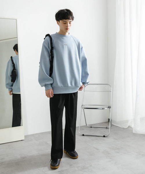 SENSE OF PLACE by URBAN RESEARCH（センスオブプレイスバイアーバンリサーチ）の「ポンチプレートキリカエスウェット（スウェット・メンズ・ブルー/ブラック/グレー・LARGE/MEDIUM）」の8枚目の写真