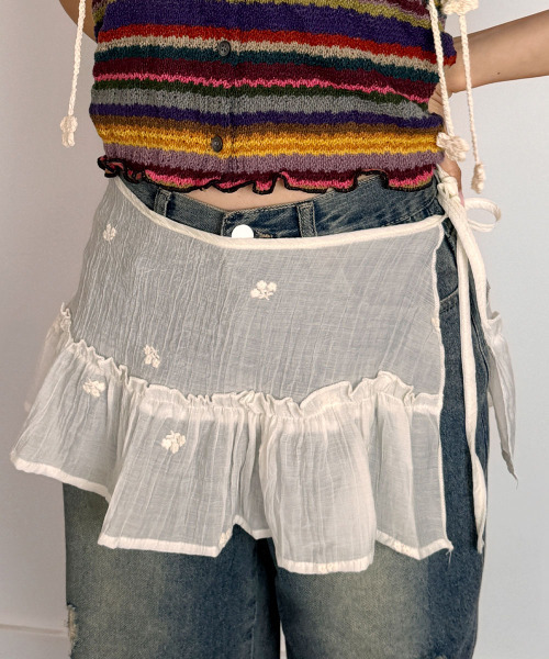 セール】レースミニラップスカート/ Lace Mini Wrap Skirt