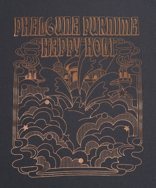 チチカカ（チチカカ）の「ホーリー箔プリントＴシャツ【ユニセックス】（Tシャツ/カットソー・レディース・チャコールグレー/オフホワイト・FREE）」の12枚目の写真