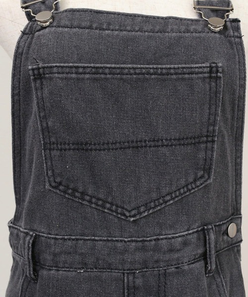 merrylatte（メリーラテ）の「ダメージワイドサロペ（サロペット/オーバーオール・レディース・ブラック・M/S）」の13枚目の写真