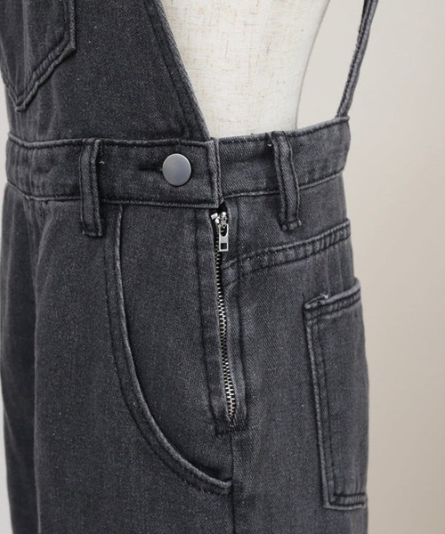 merrylatte（メリーラテ）の「ダメージワイドサロペ（サロペット/オーバーオール・レディース・ブラック・M/S）」の16枚目の写真