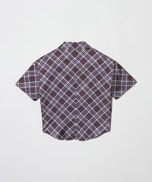 G.V.G.V.（ジーヴィージーヴィー）の「PLAID SATIN BLOUSE（シャツ/ブラウス・レディース・バーガンディー/ネイビー・ONE SIZE）」の16枚目の写真