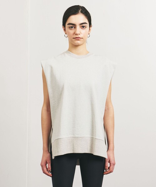 TO UNITED ARROWS（トゥーユナイテッドアローズ）の「＜TO UNITED ARROWS＞ウラケ ノースリーブ カットソー（Tシャツ/カットソー・レディース・ライトブルー・FREE）」の8枚目の写真